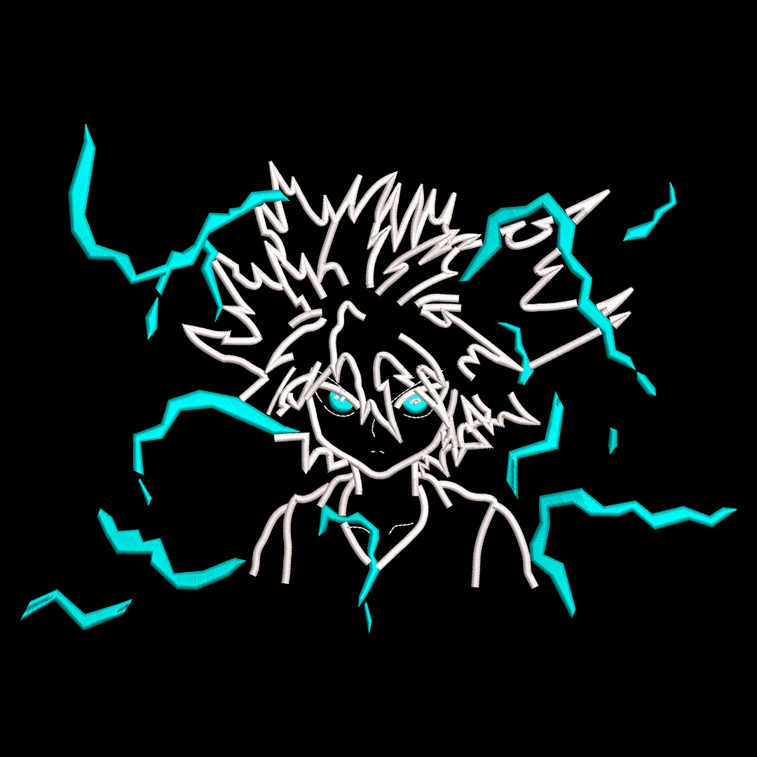 Hoodie Killua (rayos glow in the dark)