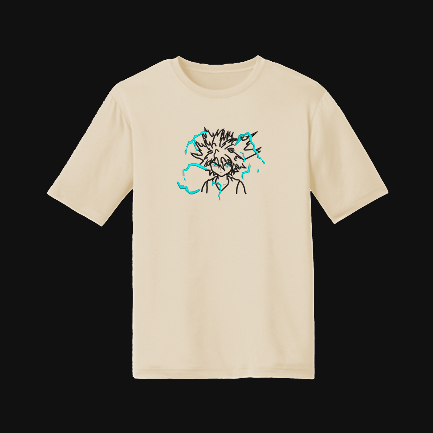 Polera Killua (rayos glow in the dark)