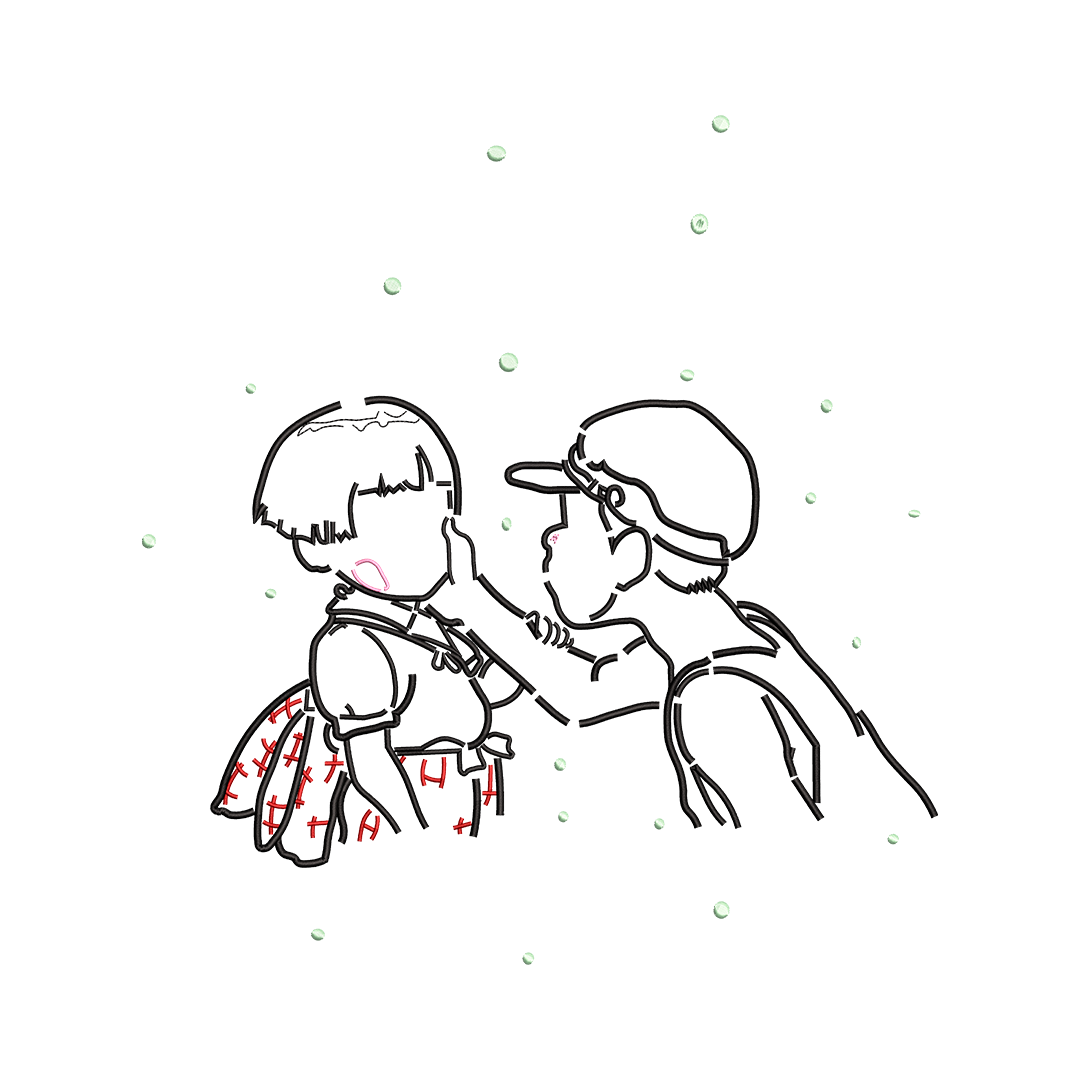 Hoodie Setsuko&Seita (luciernagas glow in the dark)